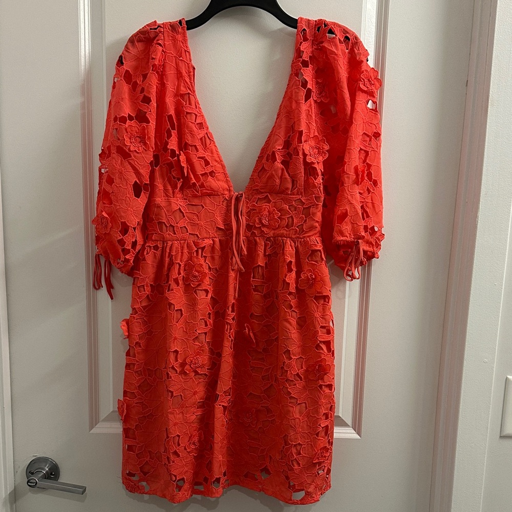 Vestique Coral Lace Dress